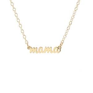 NEW MAIVE women's mama charm necklace in gold